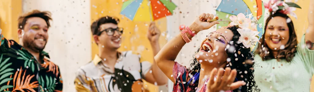 Group of friends celebrating